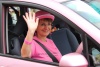 One of the pink cars