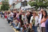 The crowds on the High Street